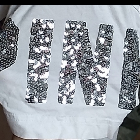 T-shirt pink tropical bling floral - Picture 2 of 4